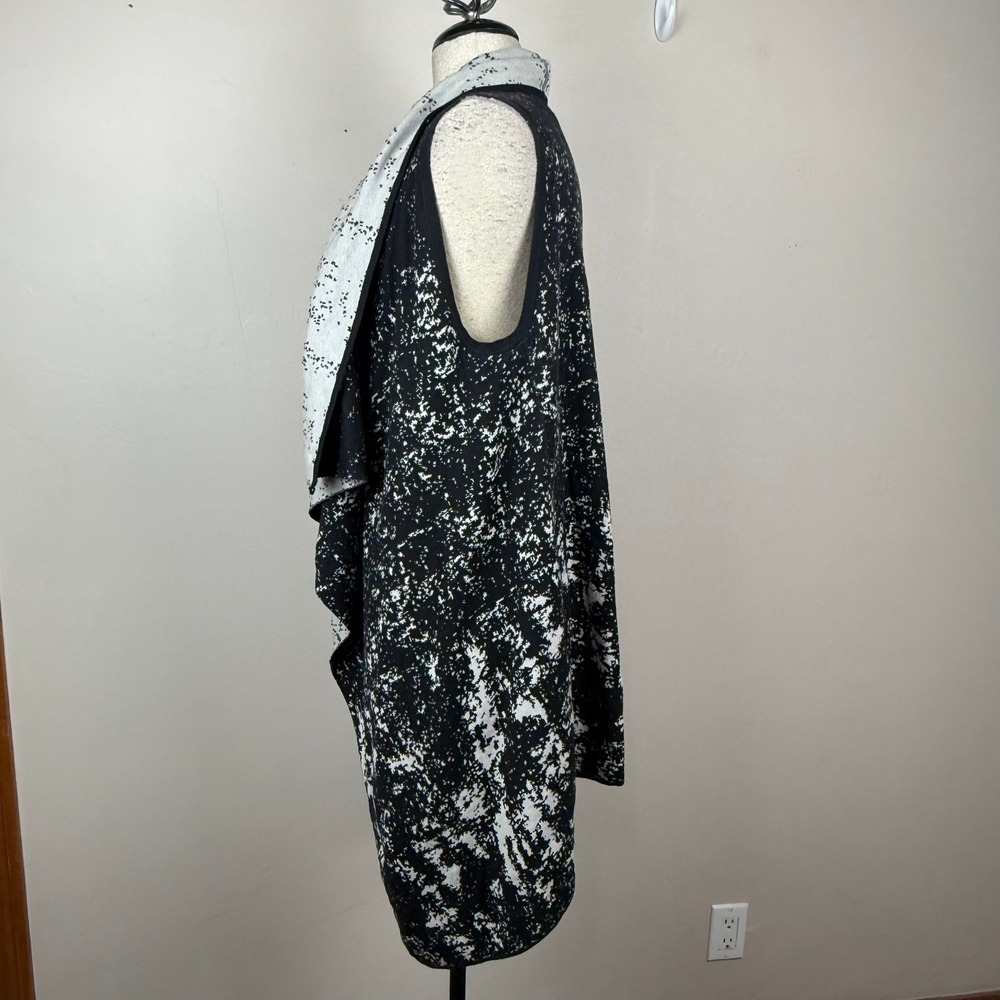 Stella Carakasi Vest Women S Black White Splatter Waterfall Natural Luxe Chic - Picture 7 of 11
